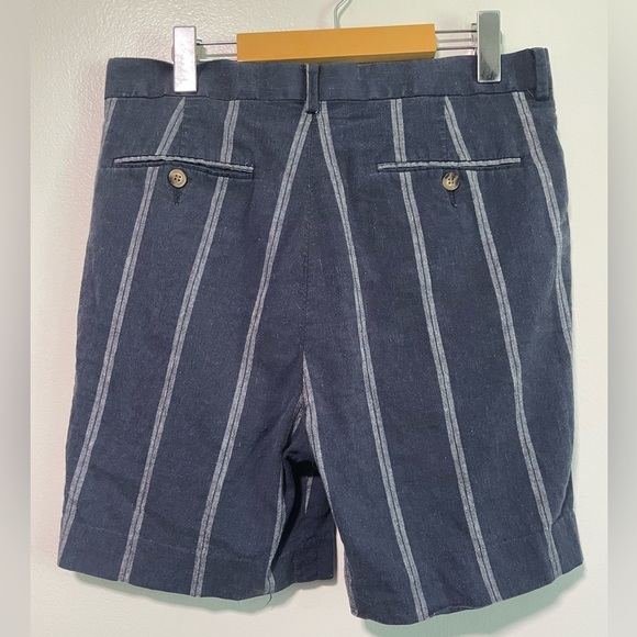 ASOS Men’s Navy Blue & White  Striped Shorts - Picture 5 of 8